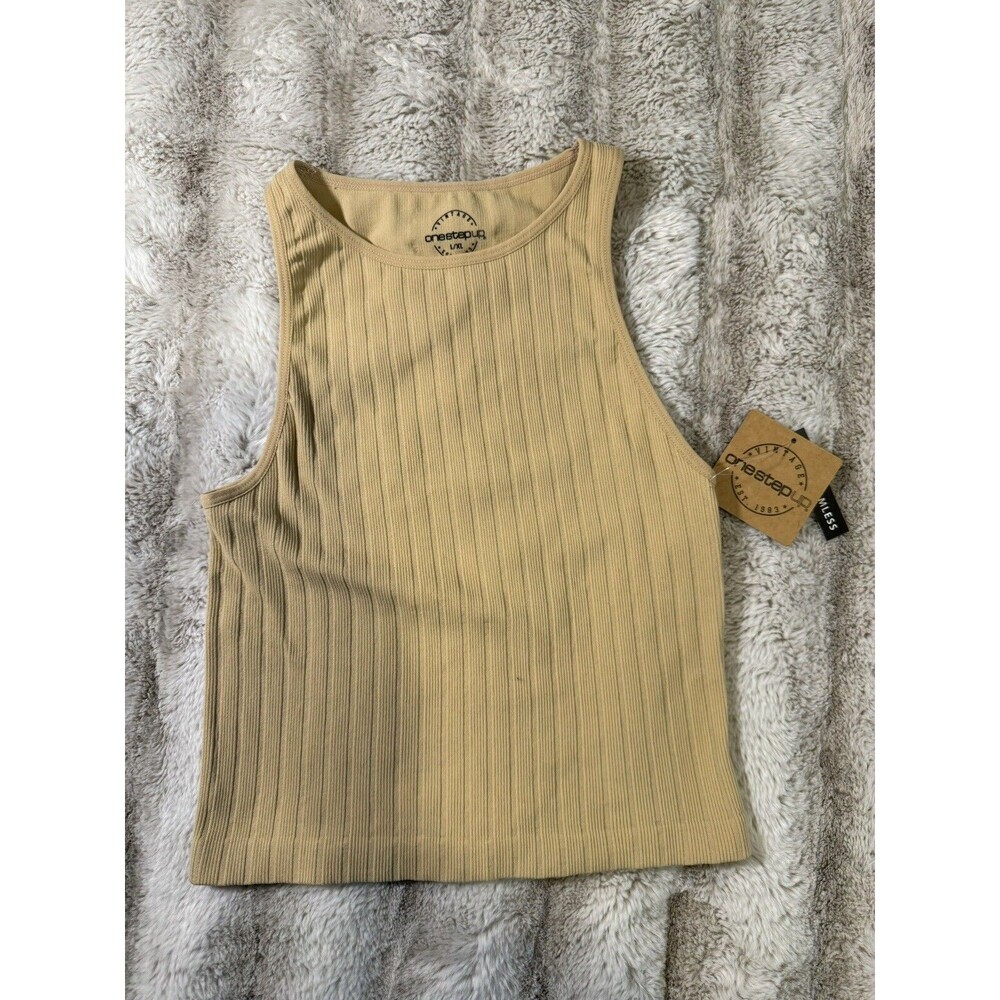 One Step Up Seamless Tank Top Stretch Crop Top Size L/XL